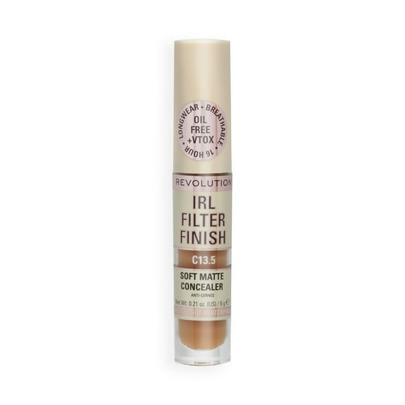 Revolution IRL Filter Finish Concealer Makeup, Full Coverage, Oil-Free, C13.5, 0.21 oz