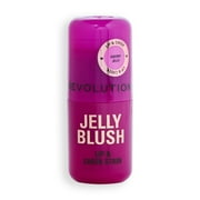 Revolution Jelly Blush Stick, Sheer Finish, Long-Lasting, Buildable Color, Cherry Red