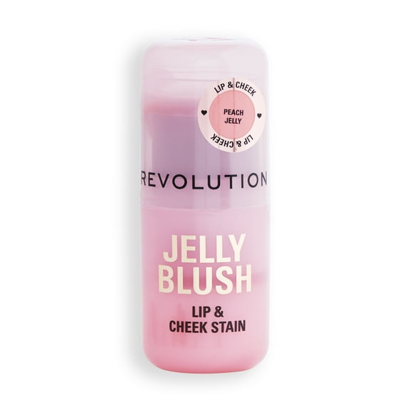 Revolution Jelly Blush Stick, Sheer Finish, Long-Lasting, Buildable Color, Peach Orange