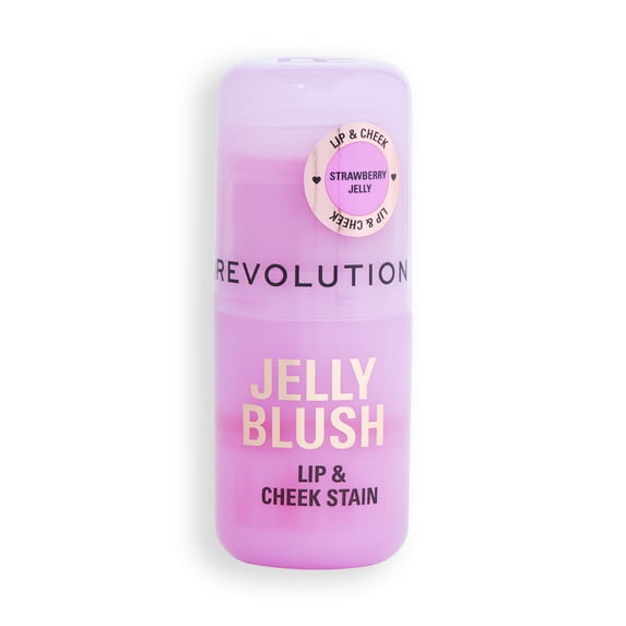 Revolution Jelly Blush Stick, Sheer Finish, Long-Lasting, Buildable Color, Strawberry Pink