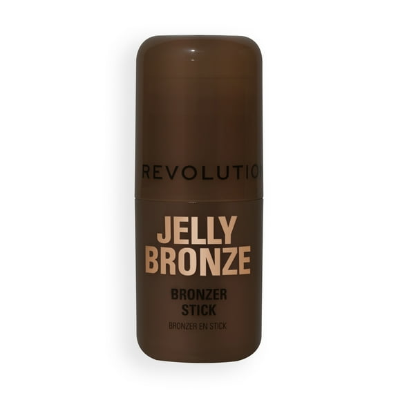 Revolution Jelly Bronzer Stick, Natural Finish, Buildable Formula, Dark Cocoa, 0.28 oz