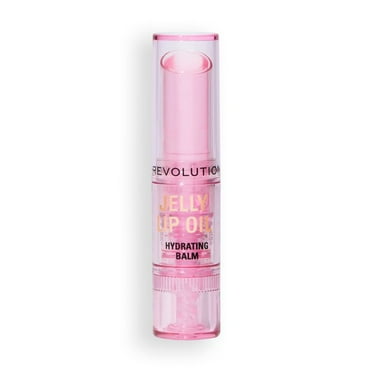 Revolution Jelly Lip Oil Stick, Hydrating with Hyaluronic Acid, Candy Ice Pink
