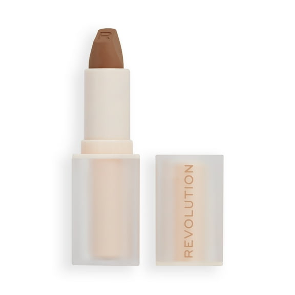 Revolution Lip Allure Highly Pigmented Satin Lipstick with Vitamin E, Divine Brown