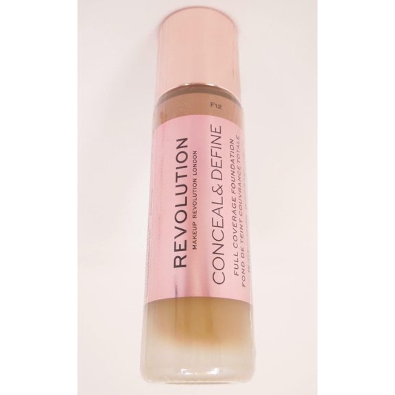 Revolution Makeup Conceal & Define Full Coverage Foundation, F12, 0.7 fl. oz.