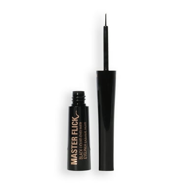 Revolution Master Flick Dip Liquid Eyeliner Pen, Waterproof, High-Pigment, Midnight Black