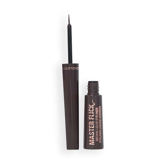 Revolution Master Flick Dip Liquid Eyeliner Pen, Waterproof, High-Pigment, Mocha Brown