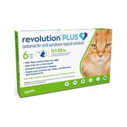Revolution Plus Topical Solution for Cats, 11.1-22 lbs, (Green Box),