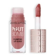 Revolution Pout Bomb Plumping High-Shine Lip Gloss with Vitamin E, Glaze Clear