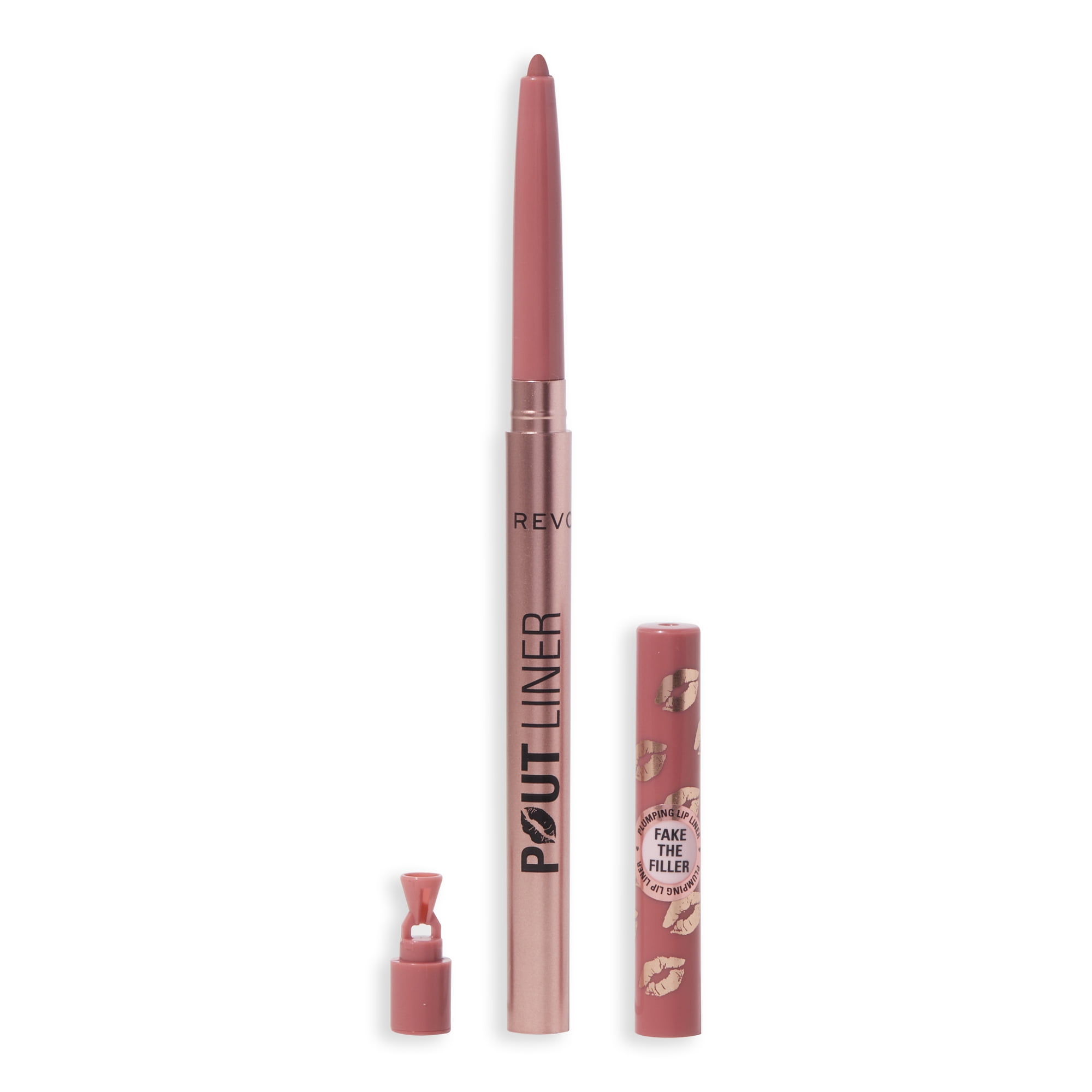 Revolution Beauty Pout Bomb Plumping Lip Liner, Long-Lasting with Hyaluronic Acid, Chauffeur Nude, 1 Count