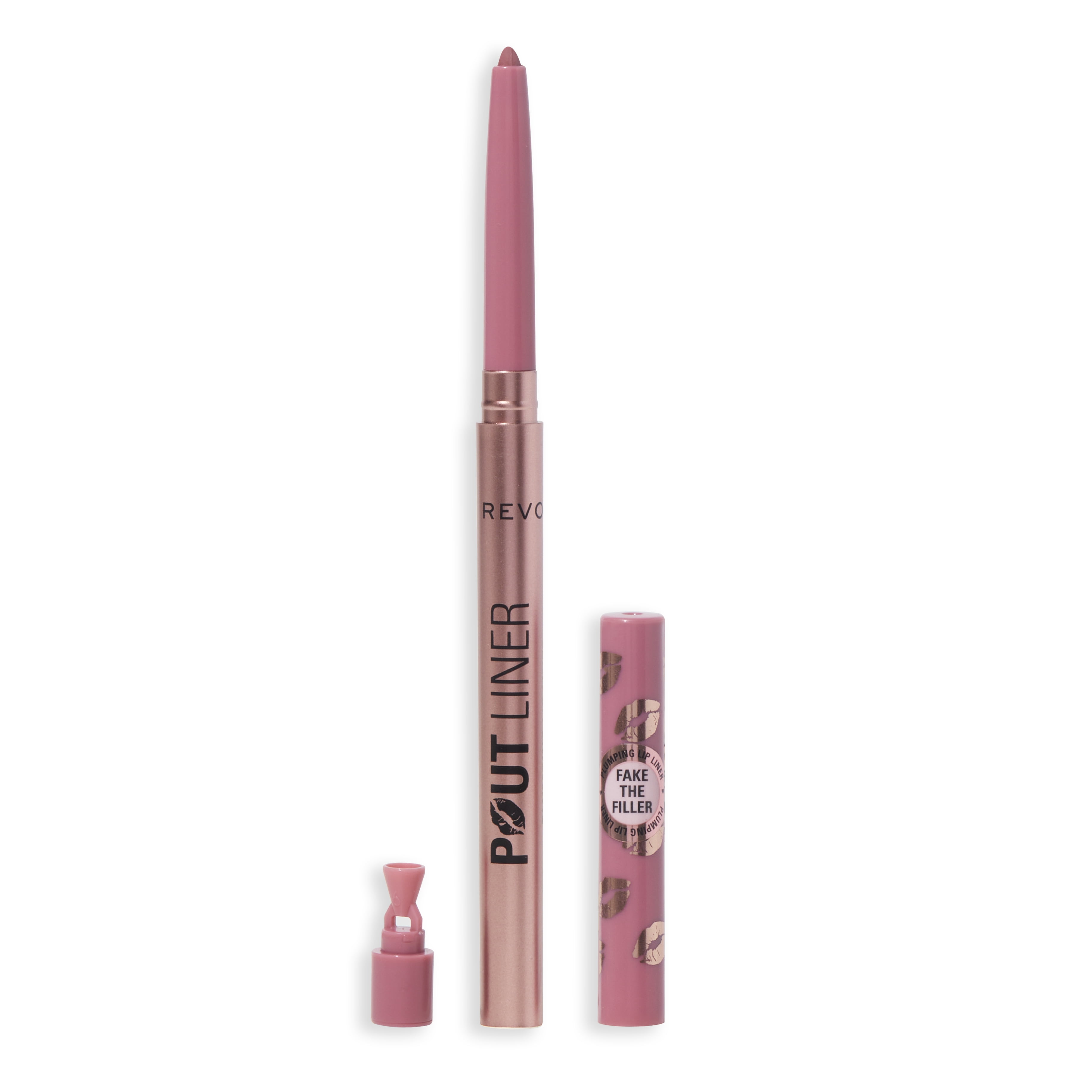 Revolution Beauty Pout Bomb Plumping Lip Liner, Long-Lasting with Hyaluronic Acid, Kiss Baby Pink, 1 Count