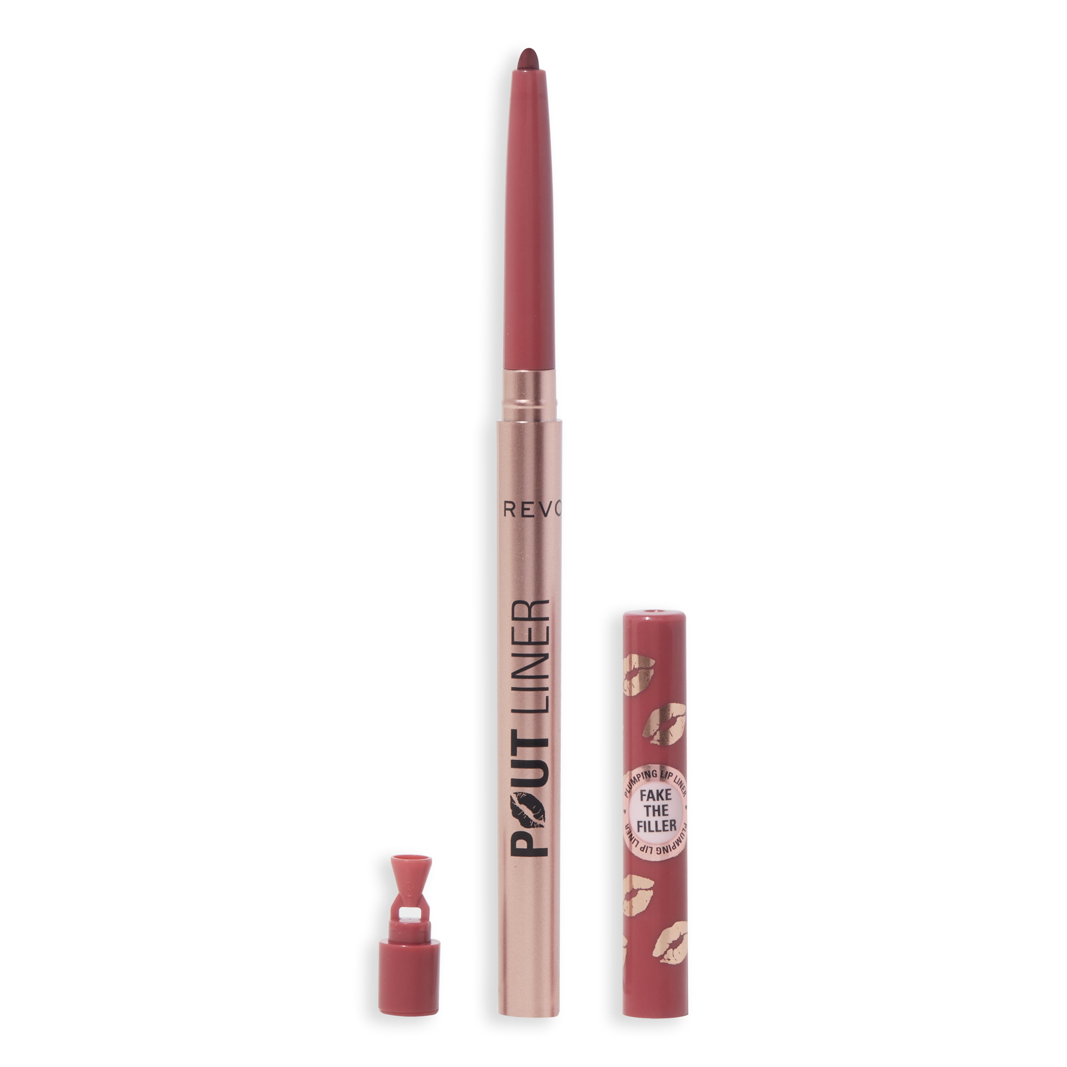 Revolution Pout Bomb Plumping Lip Liner, Long-Lasting, Hydrating, Burnt Cherry Red