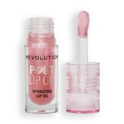 Revolution Pout High-Shine Lip Oil with Vitamin E, Glam Pink Shimmer