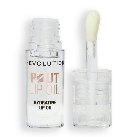 Revolution Pout High-Shine Lip Oil with Vitamin E, Lychee Clear