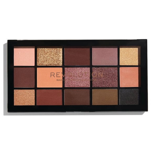 Revolution Reloaded Palette, Highly Pigmented, Velvet Rose, 15-Shade Palette