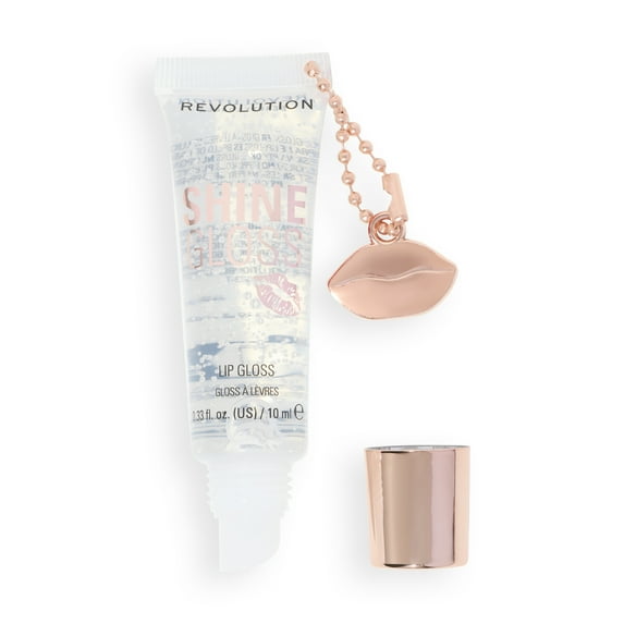 Revolution Shine Lip Gloss, Translucent, Moisturizing, Clear Sugar