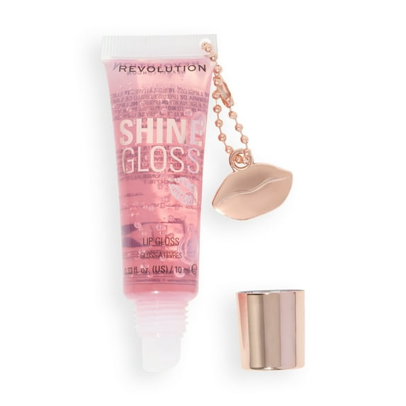 Revolution Shine Lip Gloss, Translucent, Moisturizing, Pink Marshmallow