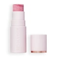 thumbnail interactive-video image 1 of Revolution Skin Silk Marble Blush Stick, Natural Finish, Buildable, Light Pink, 0.15 oz, 1 of 6