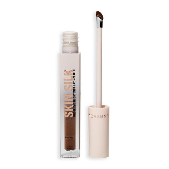 Revolution Skin Silk Radiant Serum Concealer, Buildable Coverage, Deep Red, 0.13 oz