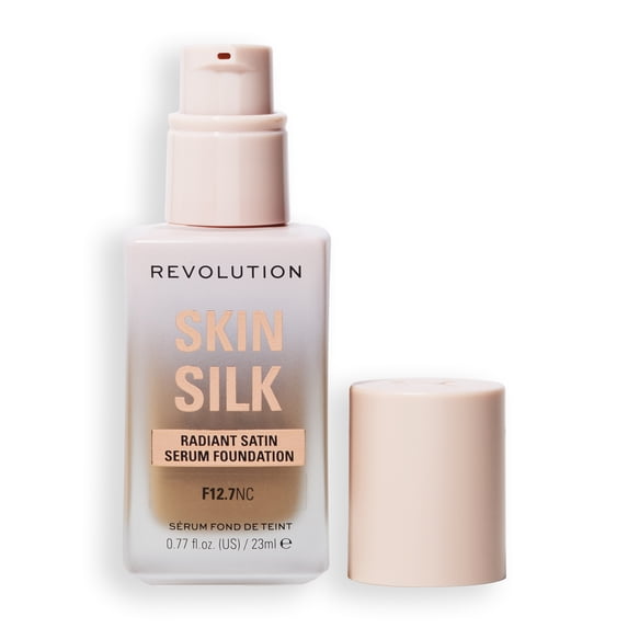 Revolution Skin Silk Serum Foundation Makeup, Medium Coverage, F12.7NC, 0.77 fl oz