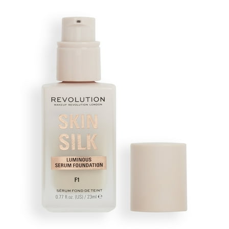 Revolution Skin Silk Serum Foundation Makeup, Medium Coverage, F1N, 0.77 fl oz