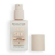 Revolution Skin Silk Serum Foundation Makeup, Medium Coverage, F3N, 0.77 fl oz