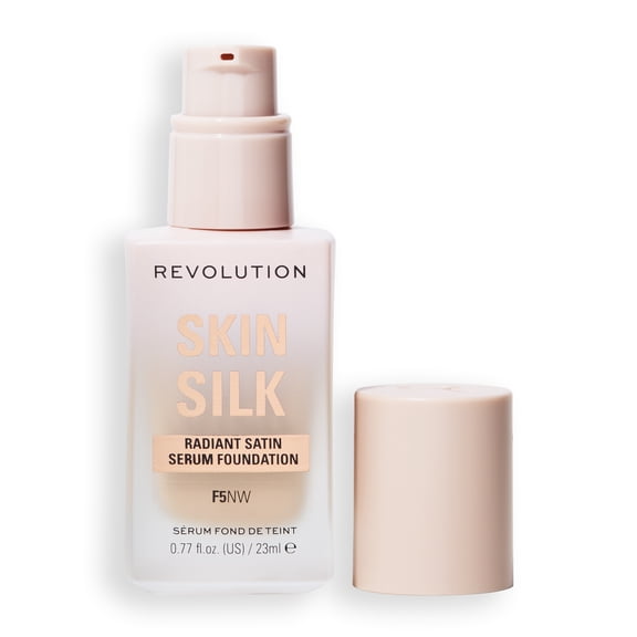 Revolution Skin Silk Serum Foundation Makeup, Medium Coverage, F5NW, 0.77 fl oz