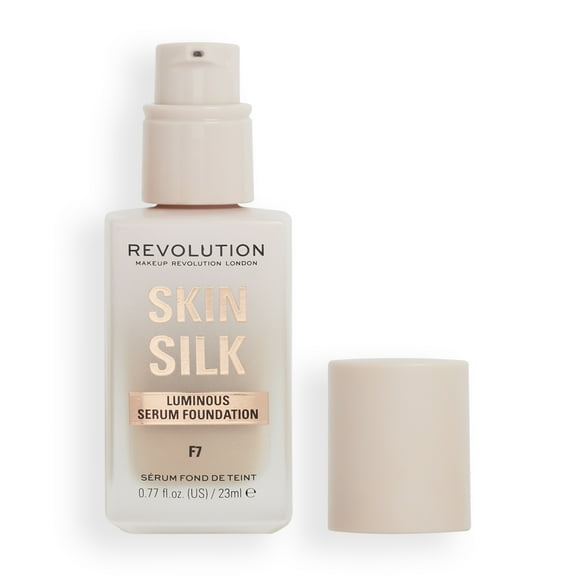 Revolution Skin Silk Serum Foundation Makeup, Medium Coverage, F7NC, 0.77 fl oz