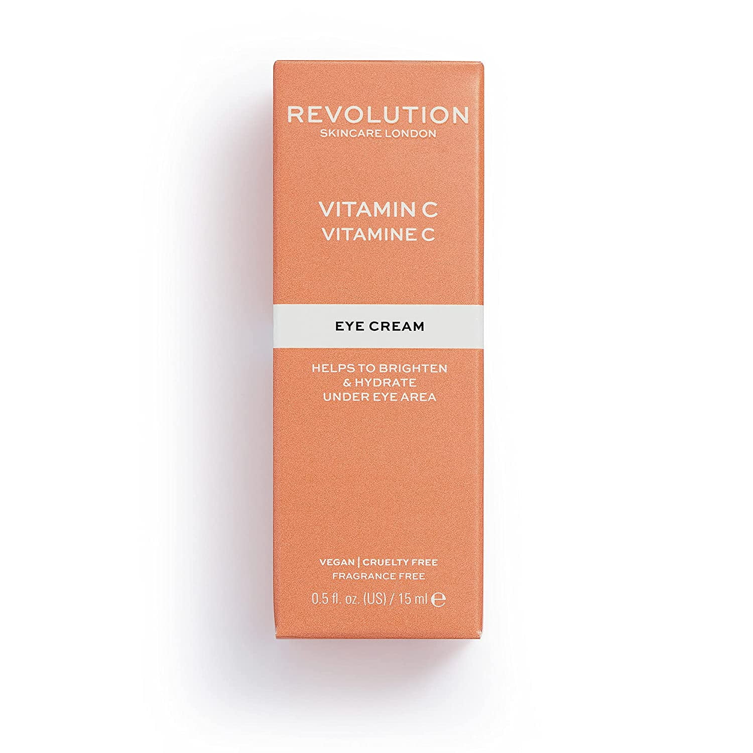 Revolution Skincare Vitamin C Brightening Eye Cream, Reduce Dark Circles, Illuminate &amp; Hydrate The Under Eye,Vegan &amp; Cruelty Free,