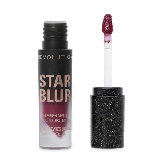 Revolution Star Blur Shimmer Matte Liquid Lipstick with Airblur Formula, Crimson Envy
