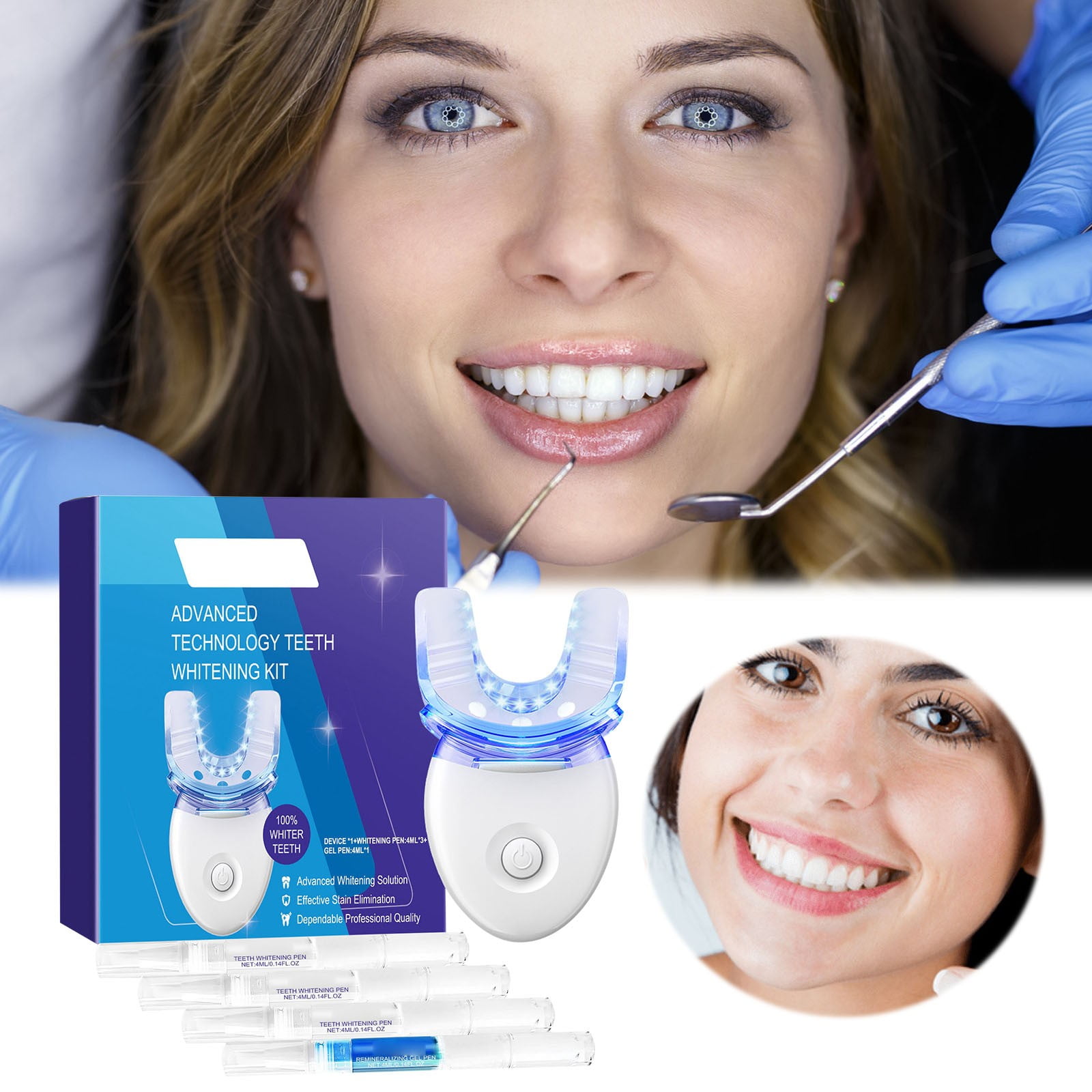 Revolutionary Teeth Whitening Kit for Sensitive Teeth, Instant Results to Help Remove Stubborn