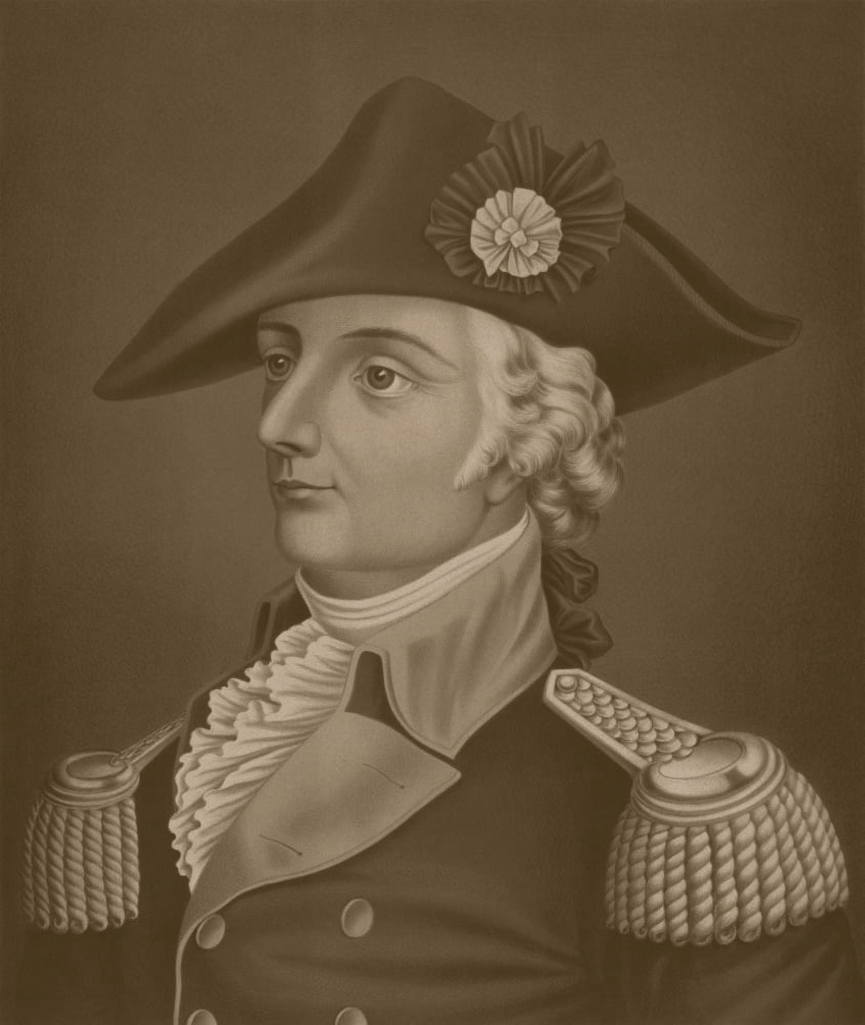 Revolutionary War Print of General Mad Anthony Wayne Canvas Art - John ParrotStocktrek Images (26 x 30)