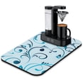 thumbnail image 1 of Revolutionize Kitchen 19.5x12in Extra Large Coffee Drying Mat Super Absorbent Diatom Mud, Decorative Pattern, Perfect for Dish Draining, Coffee Mat Reusable & Easy to Clean, 1 of 7