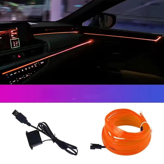 Revolutionize Your Vehicle's Interior with Car USB LED Strip EL Neon Light Kit for Style and
