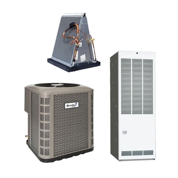 Revolv Sweat Fit 3 Ton 14.3 SEER2 R-454B 56,000 Btu 80% Afue Mobile Home Front Return Downflow Dual Fuel System (No Cabinet) | HSH4ME5M1SP36-C85DAMX3036UB-MG1EB056F1AA