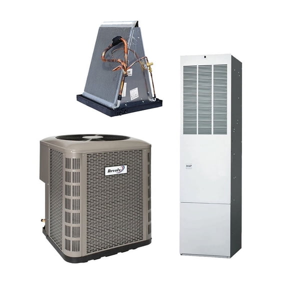 Revolv Sweat Fit 3 Ton 14.3 SEER2 R-454B 72,000 Btu 95% Afue Mobile Home Front Return Downflow Dual Fuel System (With Cabinet) | HSH4ME5M1SP36-C85DAMX3036UB-MG2RB072F1AC