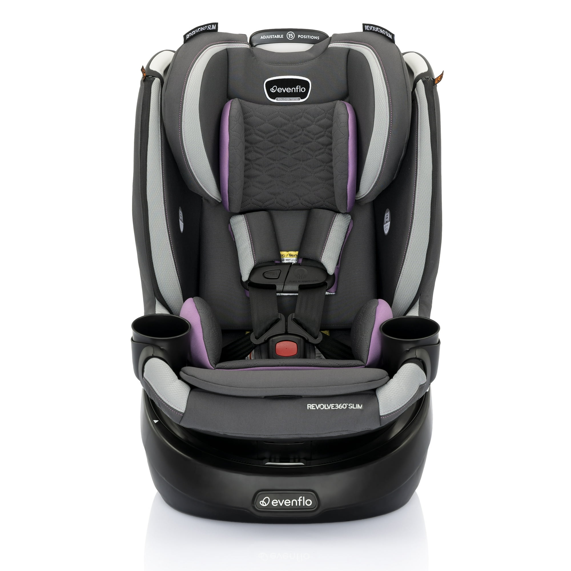 Revolve360 Slim 2-in-1 Rotational Car Seat with Quick Clean Cover (Sutton Purple)