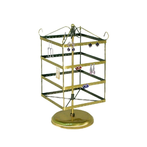 Revolving Antique Gold Earring Jewelry displays | Accessory Storage and holder