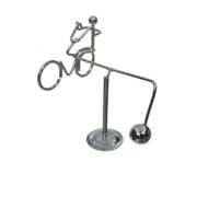 Revolving Bicycle Silver Balancing Mini