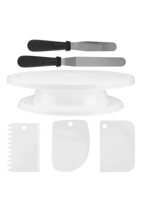 Small Revolving Cake Stand Turntable for Baking, Decorating, and Serving Desserts - Rotating Display Stand for Cakes and Pastries