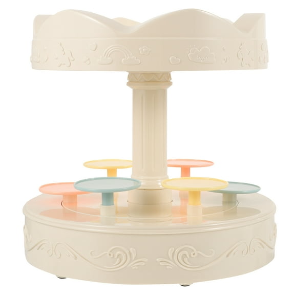 Rotating Carousel Cupcake Stand with Autorotation for Bakery, Party, and Home Use - Dessert Display Holder