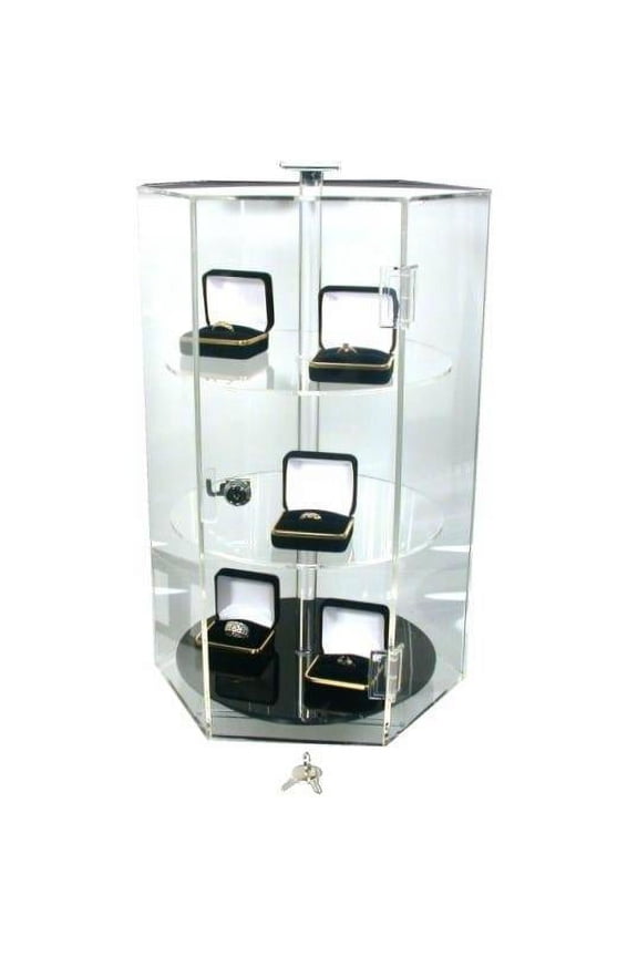 Revolving Locking Display Case Counter Top
