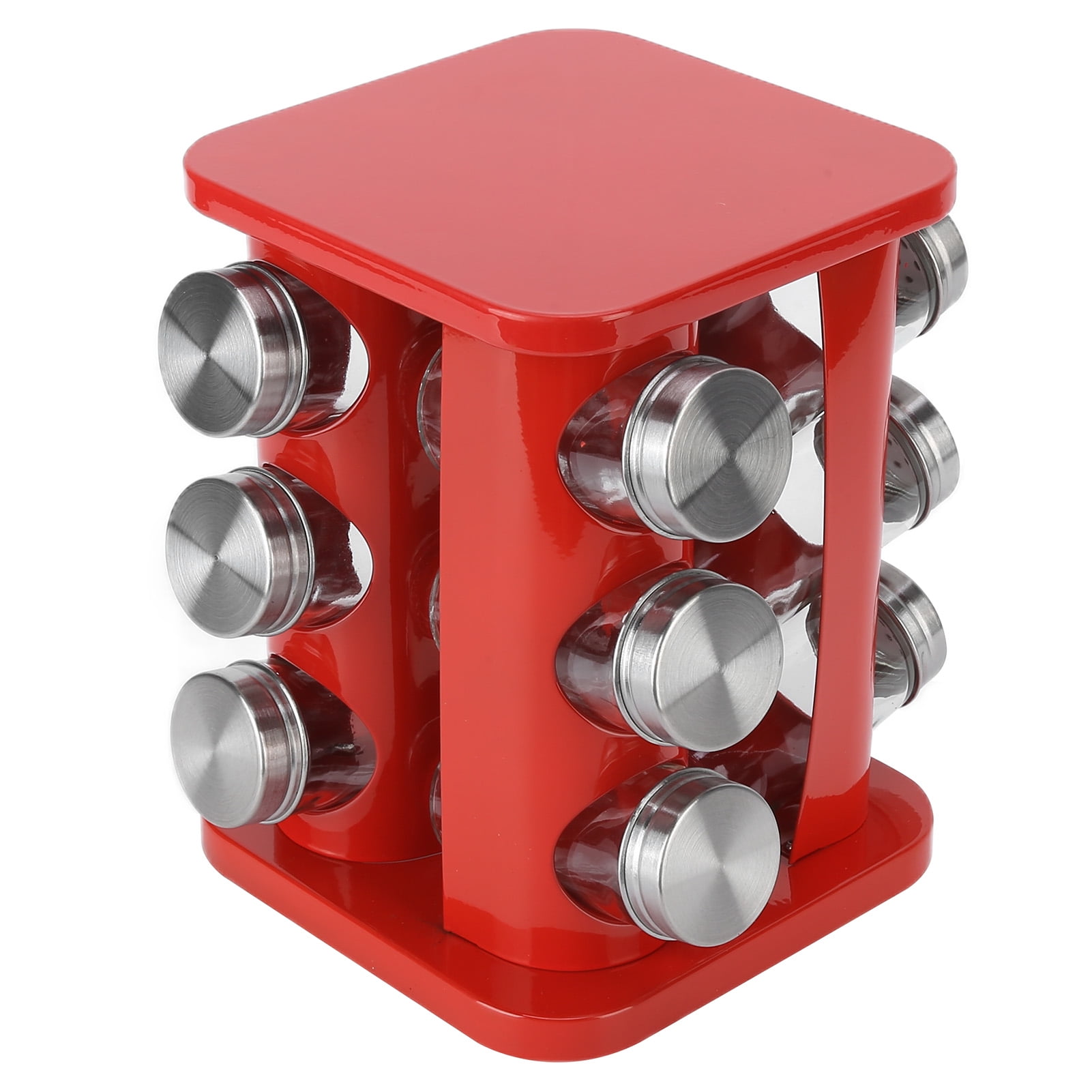 Revolving Spice Rack Stainless Steel Rotating Seasoning Spice Jar Rack