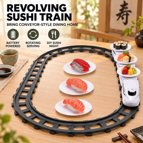 Revolving Sushi Train Rotating Sushi Train Battery Powered Sushi Conveyor Food Train Rotating Sushi Tray Serving Set