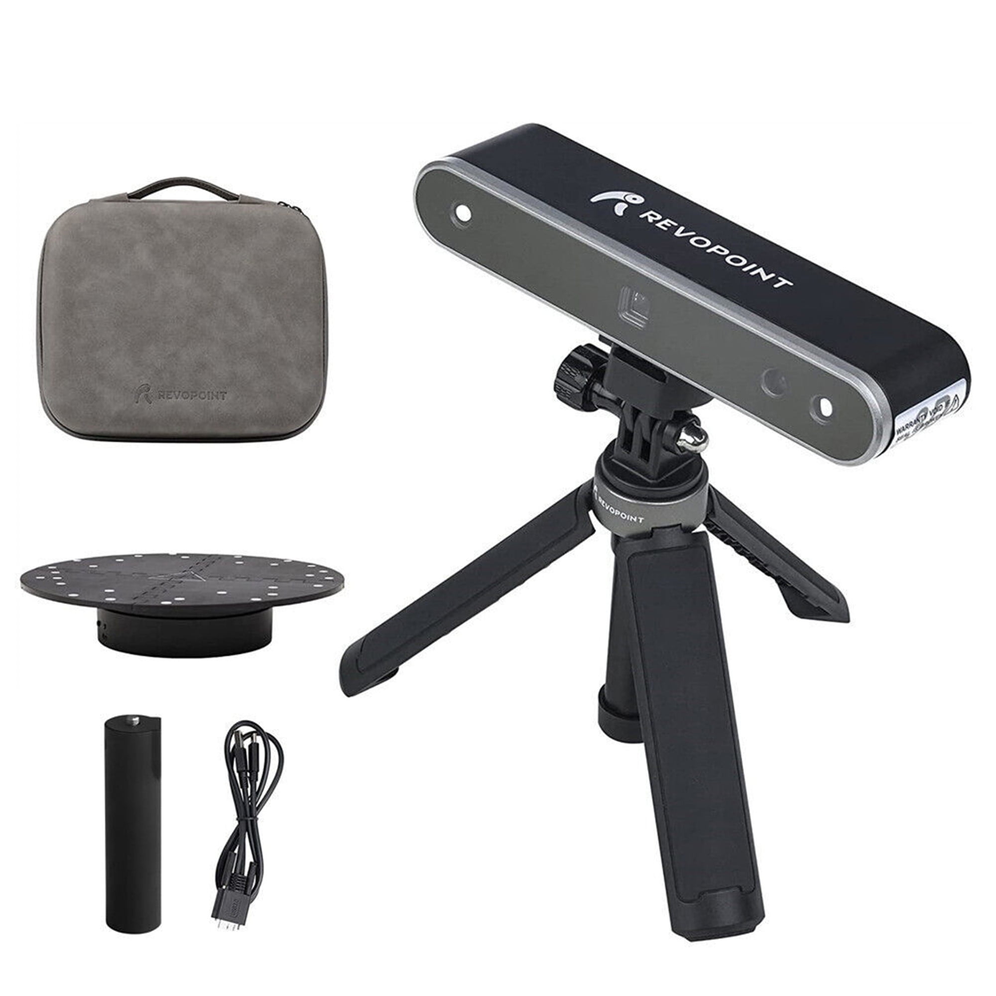 Revopoint POP 2 3D Scanner Premium Kit 0.05 mm Pricision with Portable  Turntable and Carrying Case