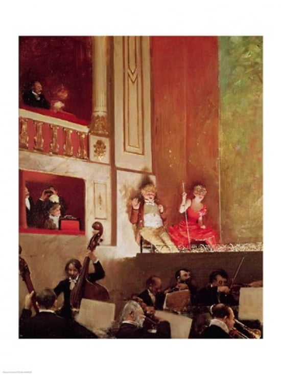 Revue at the Theatre des Varietes Canvas Art - Jean Beraud (18 x 24)
