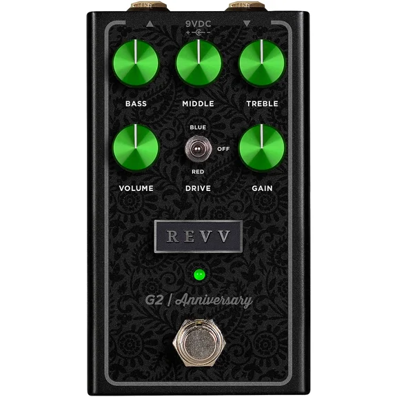 Revv Amplification G2 Anniversary Edition Overdrive Effects Pedal Black