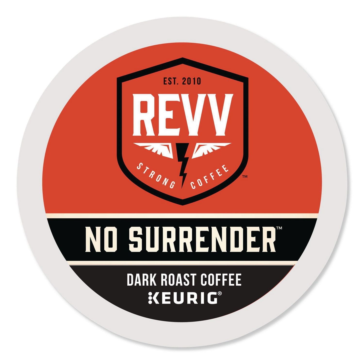 Revv No Surrender Dark Roast K Cup Coffee Pods, 48 Total