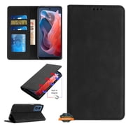 For Revvl 7 Pro 5G T-Mobile Wallet Pouch with Credit Card Holder Flip Card Slots, Kickstand and Magnetic Closure PU Vegan Leather Phone Case Cover by Xpression - Black