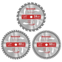 Revvstark 3 Pack Combo 7-1/4 Inch Circular Saw Blades 5/8 Inch