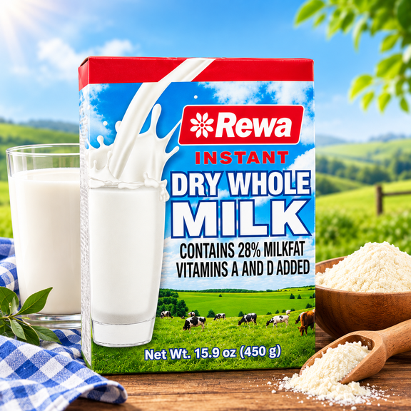 Rewa Instant Dry Whole Milk (Pack Of 2 x 450g Ea)